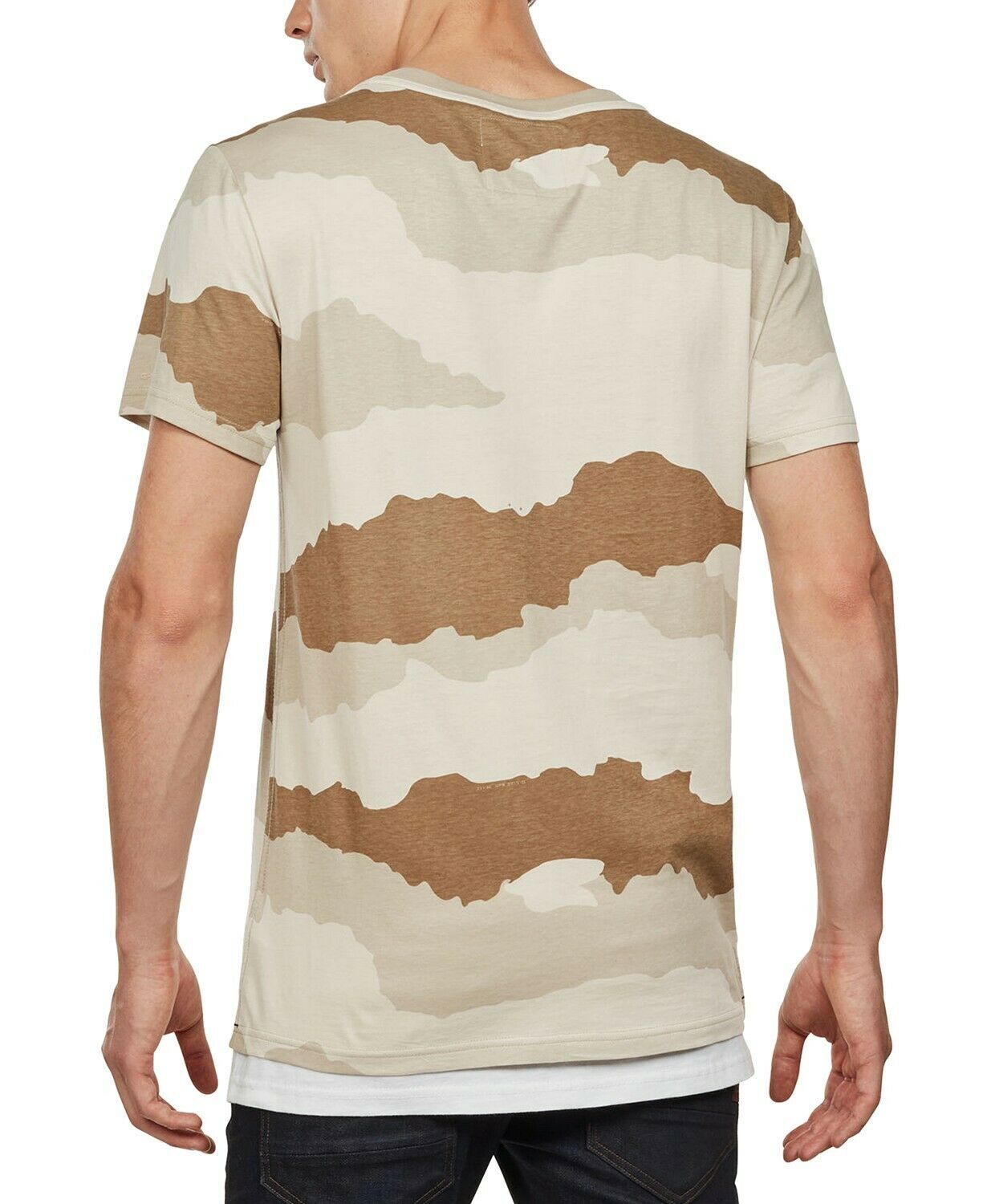 G-Star Raw Men's Camouflage Logo T-Shirt Brown Size XXL