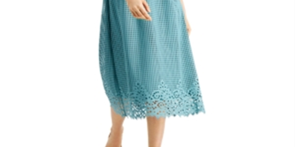 Alfani Women's Precious Jade Printed Lace Dress Green Size 4