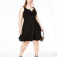 B Darlin Women's Open Back Sweetheart Neck Fit & Flare Dress Black Size 14