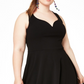 B Darlin Women's Open Back Sweetheart Neck Fit & Flare Dress Black Size 14