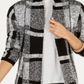 Style & Co Women's Plaid Boucle Cardigan Black Size Petite L