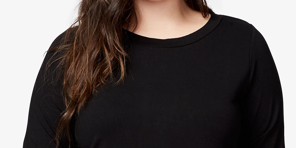 Rachel Roy Women's Trendy Plus Side Zipper Blouse Black Size 3X