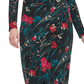 Tommy Hilfiger Women's Floral Long Sleeve Boat Neck Midi Sheath Dress Black Size 4