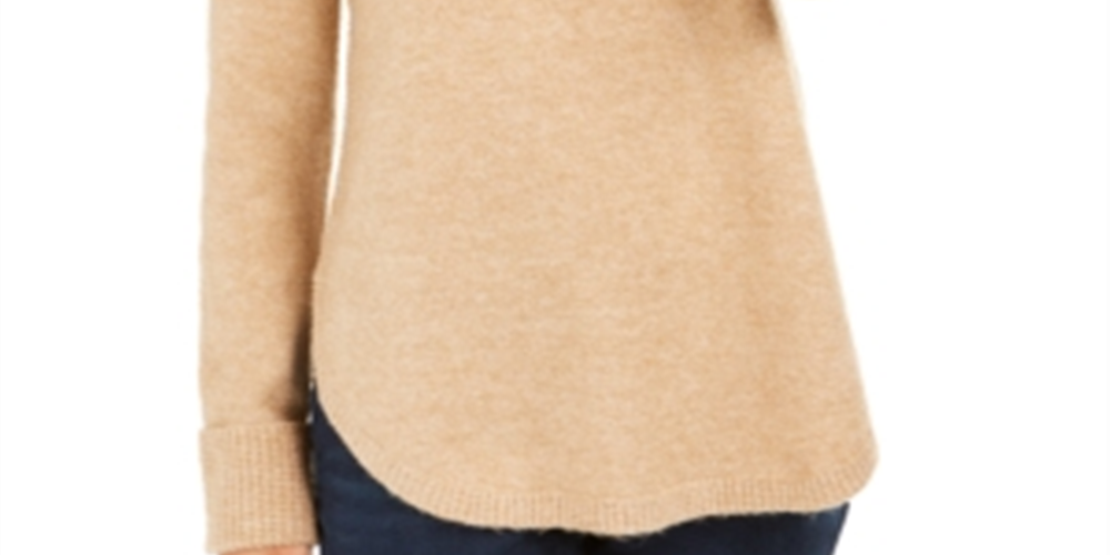 Style & Co Women's Cowlneck Sweater Brown Size -Petite S