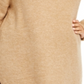 Style & Co Women's Plus Waffle Knit Trim Cowlneck Sweater Brown Size -0X