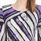 Alfani Women's Petite Printed Pointed-Hem Top  Purple Size PM