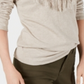 Style & Co Women's Fringed Cowl Neck Sweater Beige Size Petite S