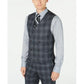 Ralph Lauren Men's Suit Vest Plaid Double-Breast Charcoal Size Medium
