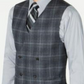 Ralph Lauren Men's Suit Vest Plaid Double-Breast Charcoal Size Medium