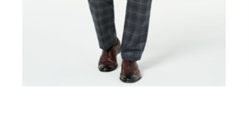 Ralph Lauren Men's Ultra Flex Plaid Dress Pants Black Size 36W