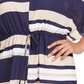 Charter Club Women's Tie Waist Striped Poncho Top Blue Size X-Large