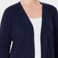 Karen Scott Women's Open Front Cardigan Blue Size Petite S