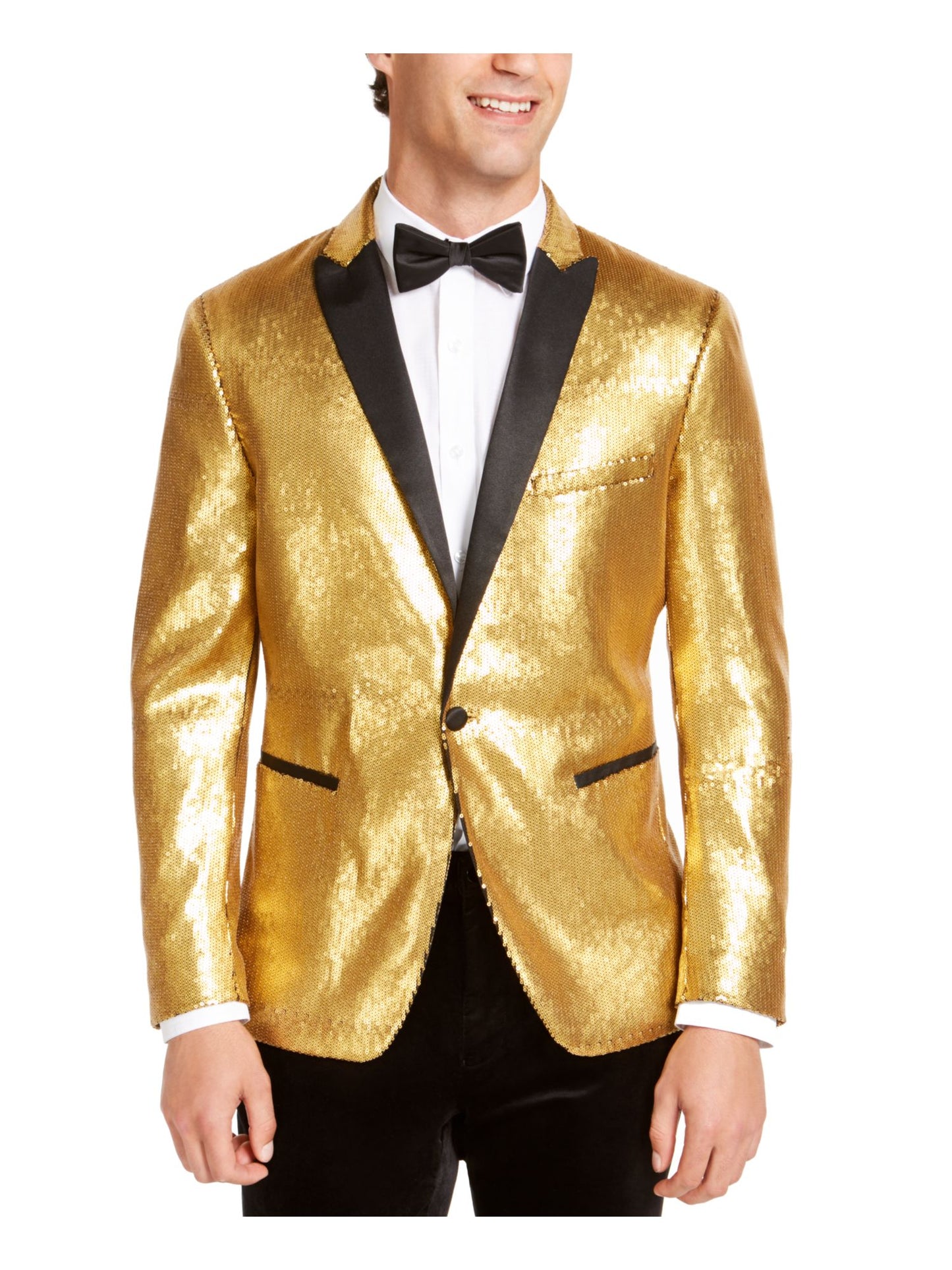 INC International Concepts Men's Tall Blazer Yellow Size XXX-Large