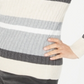 Karen Scott Women's Cotton Striped Cable Knit Sweater Brown Multi  Size Petite S