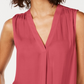 Alfani Women's Satin V Neck Tank Top Red Size Large