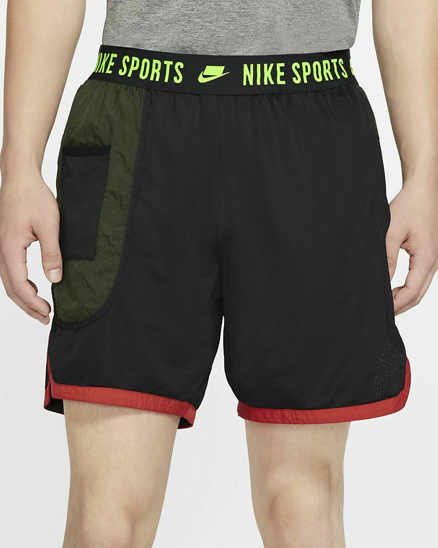 Nike Men's Shorts Dri Fit Training Stretch Activewear Black Size XX-Large