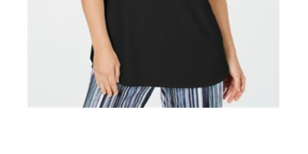JM Collection Women's Sleeveless Zip Top Black Size Petite XL