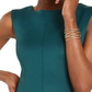 Donna Ricco Women’S Scuba Fit & Flare Dress Green Size 12