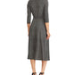 Ralph Lauren Women's 3/4 Sleeve MIDI Faux Wrap Dress Black Size 18