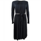 Marella Women Zufolo Pleated MIDI Dress Black Size M