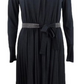 Marella Women Zufolo Pleated MIDI Dress Black Size M