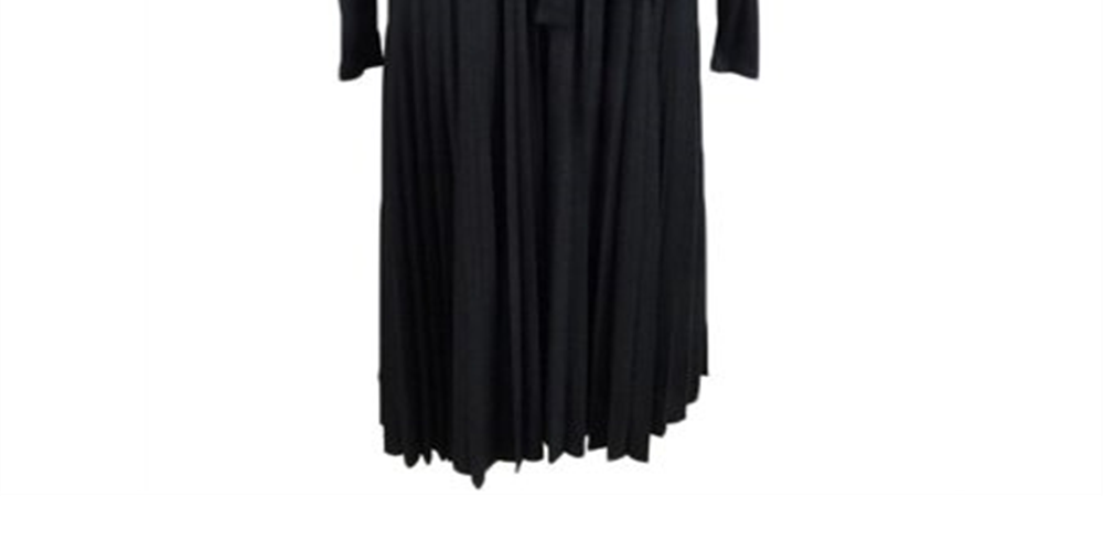 Marella Women Zufolo Pleated MIDI Dress Black Size M