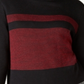 Karen Scott Women's Colorblocked Cotton Turtleneck Sweater Black-Red Size Petite L