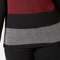 Karen Scott Women's Colorblocked Cotton Turtleneck Sweater Black-Red Size Petite L