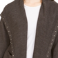 Style & Co Women's Hooded Studded Cardigan Gray Size Petite L