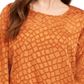 Alfani Women's Snakeskin Print Bubble Blouse Ginger Size Petite L