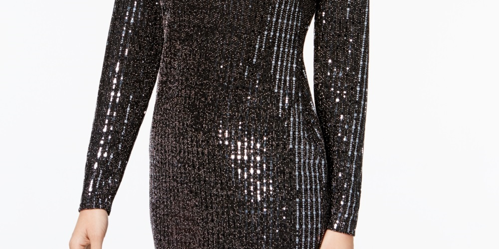 B Darlin Junior's Disco Dot Bodycon Dress Black Size 0