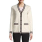 Anne Klein Women's Ivory Long Sleeve Sweater White Size Medium