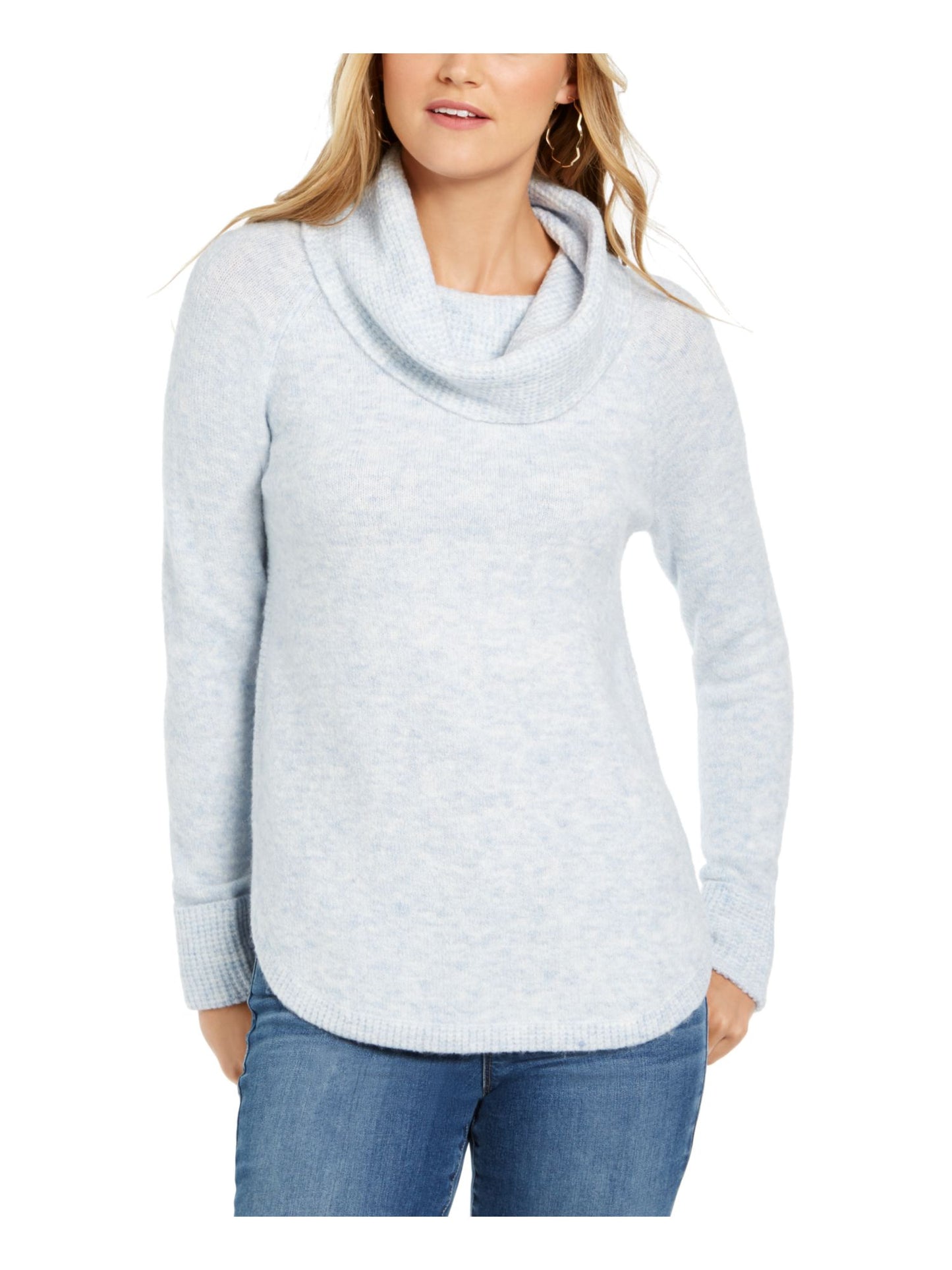 Style & Co Women's Long Sleeve Sweater Blue Size Petite X-Small