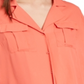 INC International Concepts Women's Plus Tie Front Blouse Orange Size 0X