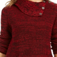 Style & Co Women's Envelope Neck Sweater Red Size PP
