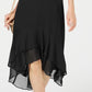 INC International Concepts Women's Solid Cold Shoulder Midi Dress Black Size 0