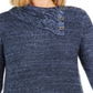 Style & Co Women's Envelope Neck Sweater Blue Size -Petite S