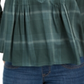 Style & Co Women's Plaid Pleated Top Green Size PP