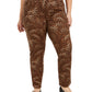 Charter Club Women's Printed Lexington Straight Leg Jeans Brown Size 14W