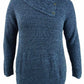 Style & Co Women's Button Trim Sweater Blue Size Petite X-Small