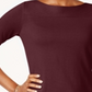 Karen Scott Women's Cotton Button Trim Sweater Maroon Size Petite XL
