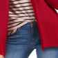 Charter Club Women's Shawl Collar Mixed Stitch Sweater Red Size Petite S