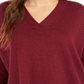 Style & Co Women's V Neck Tunic Wine Size Petite M