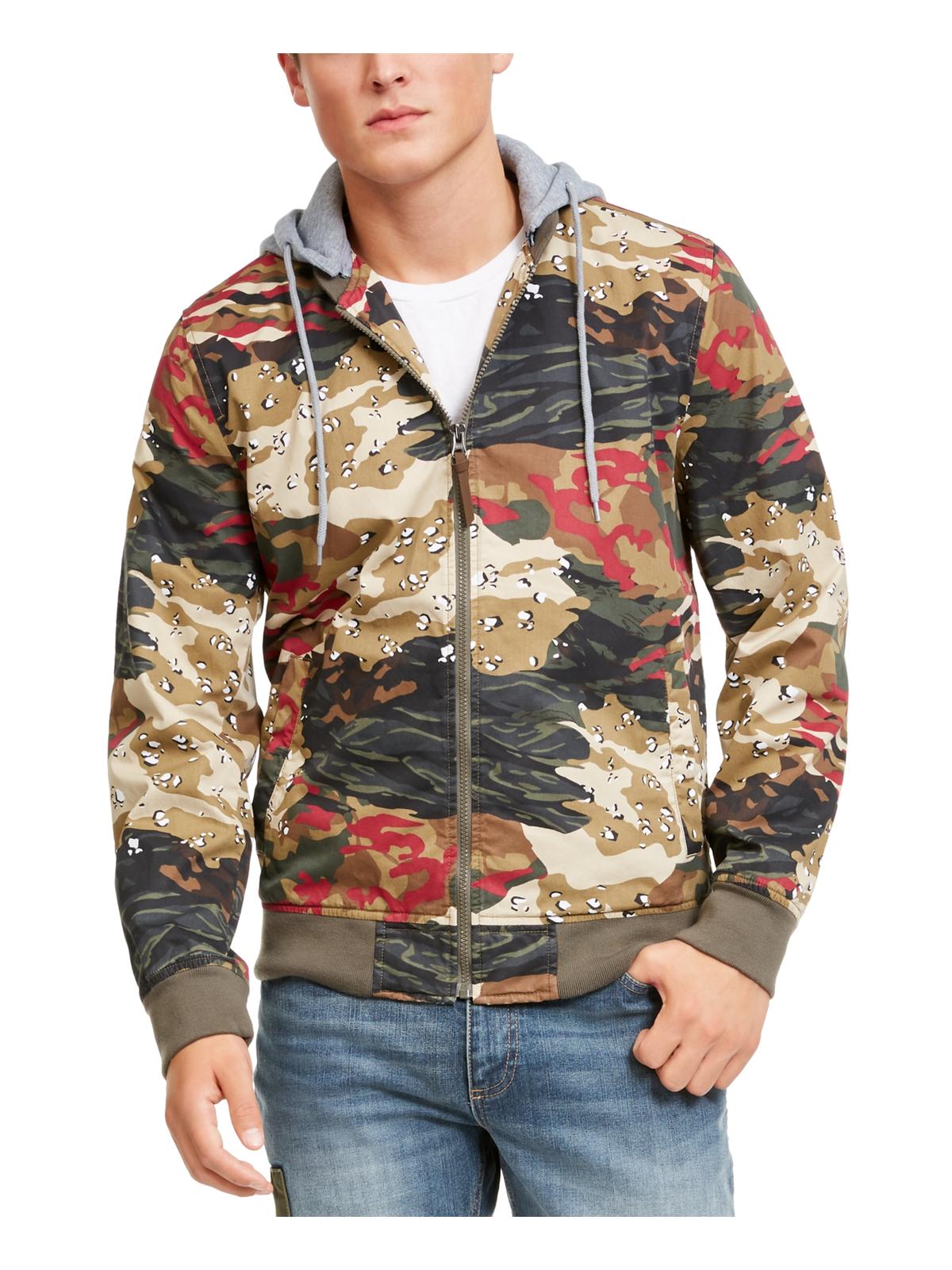 American Rag Men's Camo Cold Weather Bomber Jacket Brown Size Medium