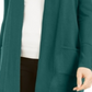 JM Collection Women's Open Front Cardigan Green Size Petite S