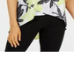 Alfani Women's Printed Crossover Front Top White/green leaves Size Petite L