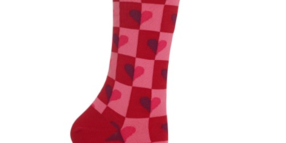 Hot Sox महिलाओं के हाफ हार्ट्स क्रू सॉक्स शू लाल साइज़ 4-10.5
