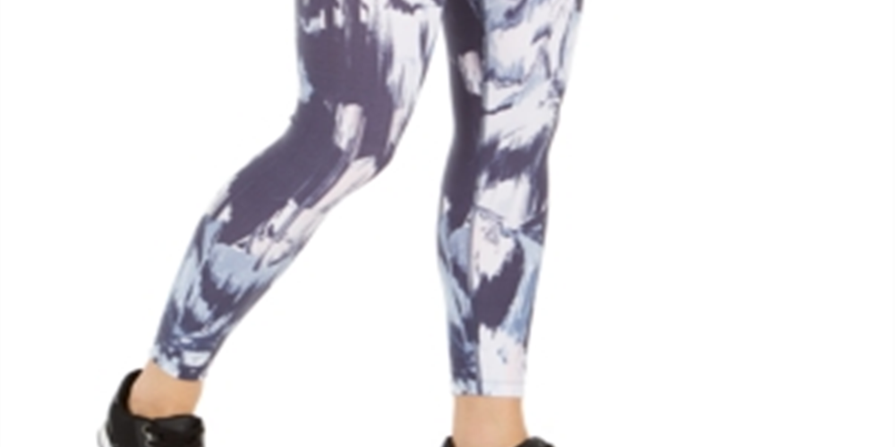 Calvin Klein Women's High Rise Fitness Athletic Leggings Blue Size Medium