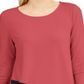 Alfani Women's Colorblocked Asymmetric Top Pink-Black  Size Petite S