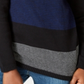 Karen Scott Women's Colorblocked Cotton Turtleneck Sweater Blue-Black Size Petite S